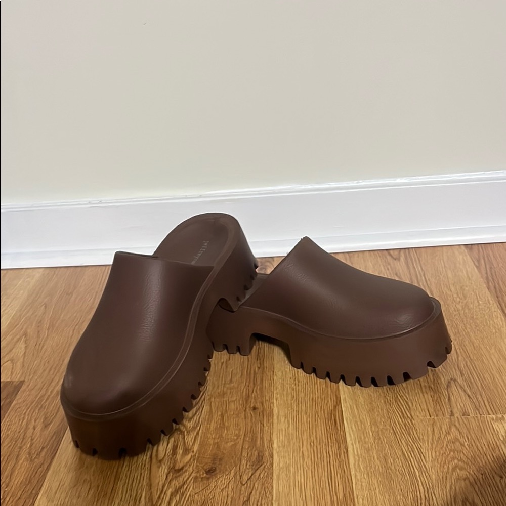 Jeffrey Campbell Brown Platform Mules